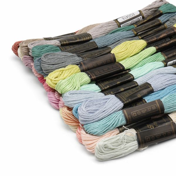 Набор мулине Для школы и дома 30 шт / 8м, пастельный микс, Bestex