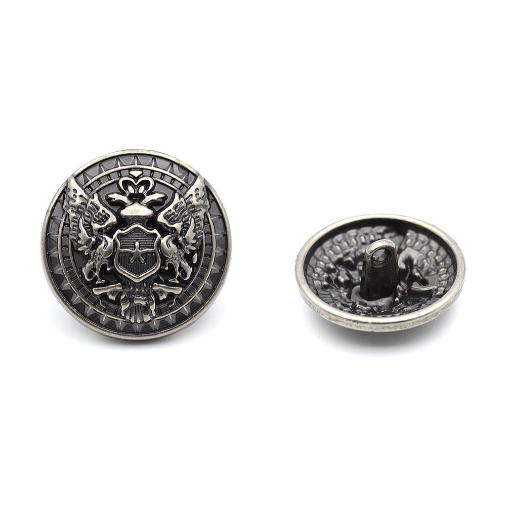 Пуговицы на ножке 36L (23мм), металл (Old Nickel серебро черненое), 36 шт, ME 643