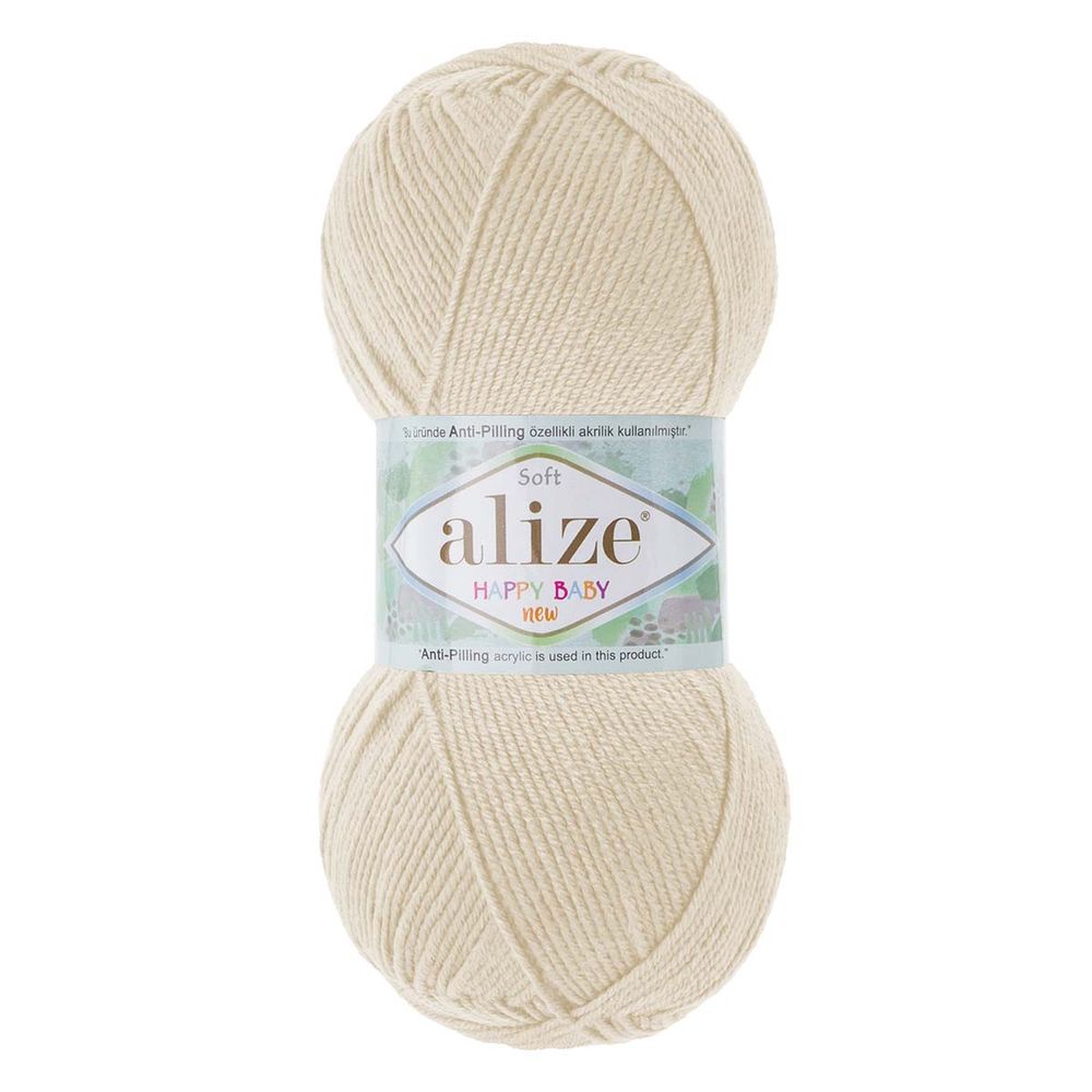 Пряжа Alize (Ализе) Happy Baby New / уп.5 мот. по 100 г, 320м, 62 светло-молочный