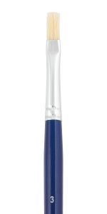Кисть щетина №03 плоская, 5 шт, длинная ручка, 03, Vista-Artista 30012-03