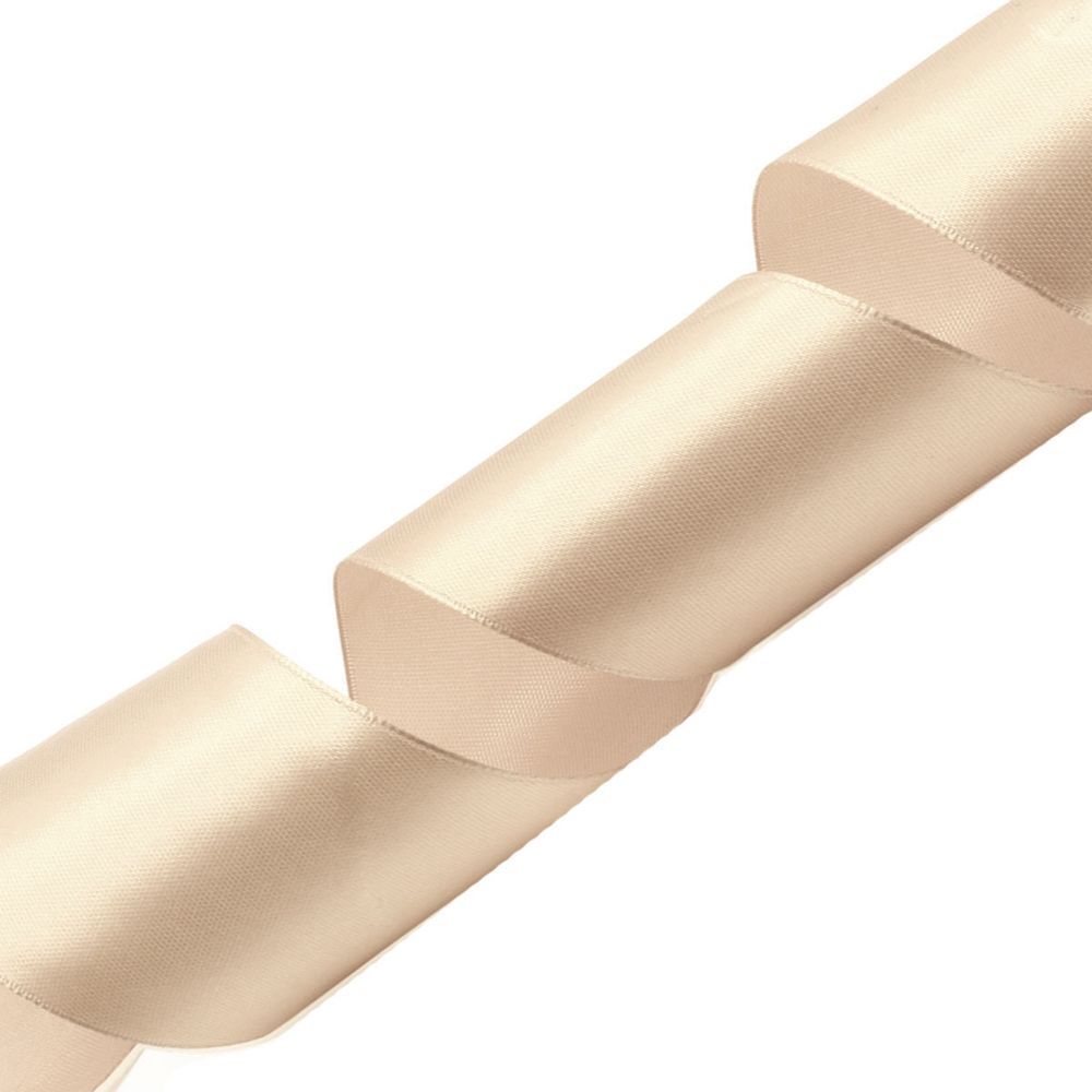 Лента атласная 1-сторонняя 50.0 мм / 22.86±1 метров, 054 золотисто-бежевый, Globus