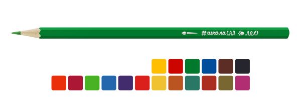 Карандаш акварельный в наборе заточенный 8х18 цв, Лео LSWP-18