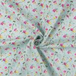 Ткань для пэчворка Peppy Весенний этюд, отрез 50х55 см, 146 г/м², ВЭ-14 голубой, Peppy