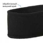 Подвяз (довяз) трикотажный 3.5х80 см, черный, 100% п/э, 5 штук