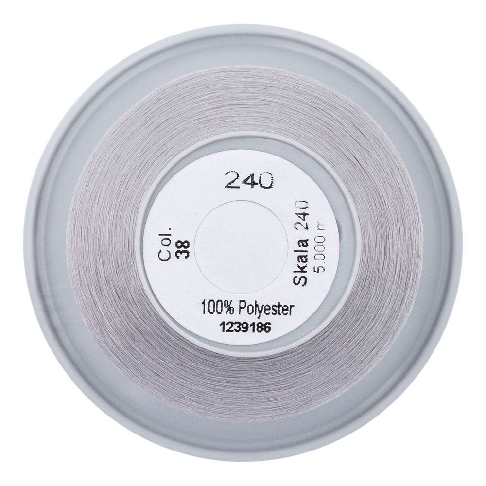 Нитки некрученые бондированные Gutermann Skala 240, 5000м, 720763, 038 светло-серый, 1 катушка