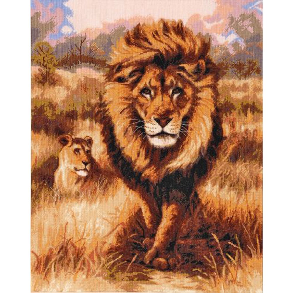 Набор для вышивания нитками Hobby&Pro, Хозяин саванны, 38х48 см