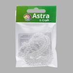 Бусины стекло ⌀2 мм, 3 мм, 4 мм, граненые, рондели, 3 нити по 38±1 см, микс, Astra&Craft, 1 прозрачный