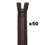 Молния трактор Arta Т6 (6 мм) 1 зам., разъем., 80 см, (2076), A141 т.коричневый, НОВЫЙ МАТОВЫЙ ЗАМОК, уп.50 штук