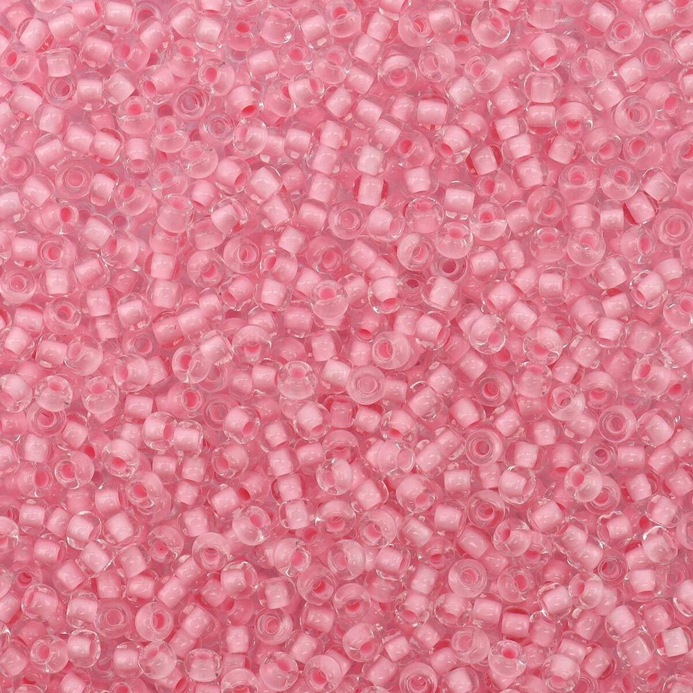 Бисер Preciosa прозрачный с цветн. центром 10/0 (2.3 мм), круг.отв, 50г, (38394)