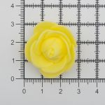 Цветочек Розочка из фоамирана 35 мм, уп. 10 шт, Желтый