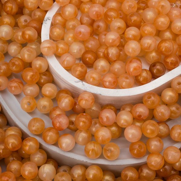 Бусины акрил 10 мм, 500 г, дымка с золот. шиммером, круглые, AD003 медовый, (7748707)2010 , Astra&Craft