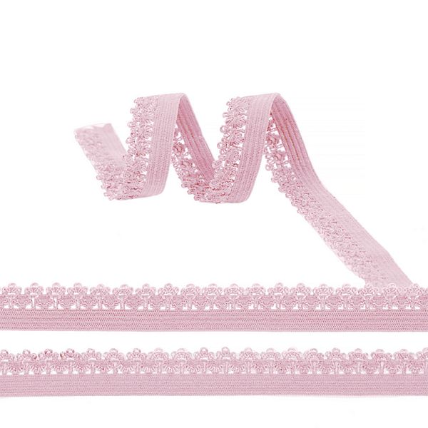 Резинка бельевая (ажурная) 12.0 мм / 100 метров, F133 (16) нежно-розовый