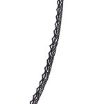 Кружево вязаное (тесьма) хлопковое 10 мм / 9.14 метров, черный