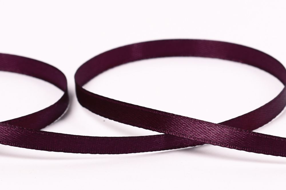 Лента атласная 1-сторонняя 6.0 мм / 33±2 метра, 156 т.фиолетовый, Gamma