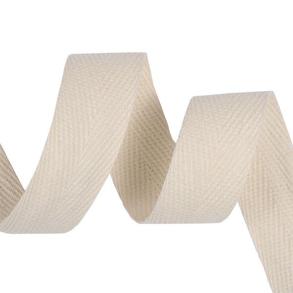 Тесьма (лента) киперная (100 х/б) 25 мм / 5 метров, 6.3 г/п.м., CT25100 цв.F100 суровый