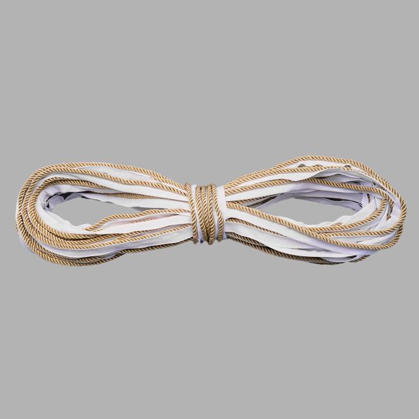 Кант витой 5 мм / 25 метров, белый/15 песочный, 3AR3294