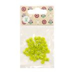 Украшения декоративные пуговицы Мини 2 прокола, 6мм, 50 шт ± 2 шт пластик, цв.зеленый