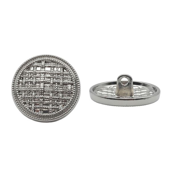 Пуговицы на ножке 32L=20 мм, металл, Silver (серебристый), 10 шт, MP06