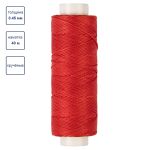 Нитки для кожи вощёные (полиэстер) 0.45х, 40 м, 1 катушка, 005 красный, LC-005 Промысел