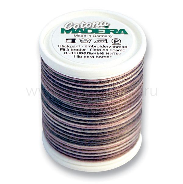 Нитки оверлочные хлопок Madeira Cotona №4, 100 м, цв. 2414, 9304, 5 катушек