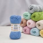 Пряжа Вязь Мягкий хлопок / уп.6 мот. по 50 г, 170 м, 443 зеленый