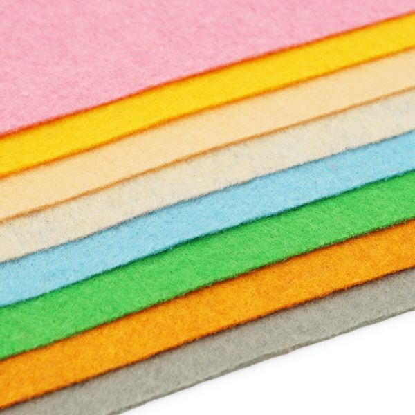 Фетр листовой мягкий ассорти 1.0 мм, 170гр, 20х30см, 8 штук, Astra&Craft (1)