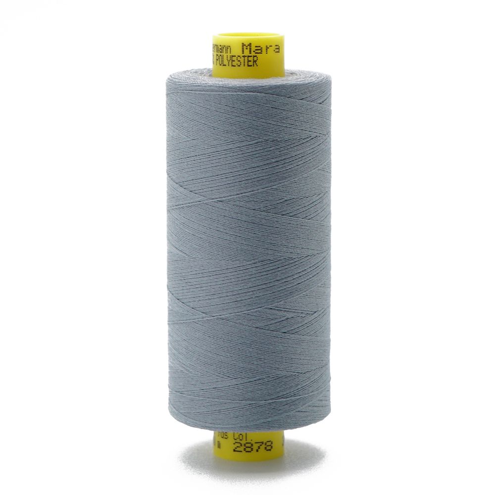 Нитка особо тонкая Gutermann Mara №150 (150/2), 1000 м, 713953, цв. 2878 серый дым, 1 катушка