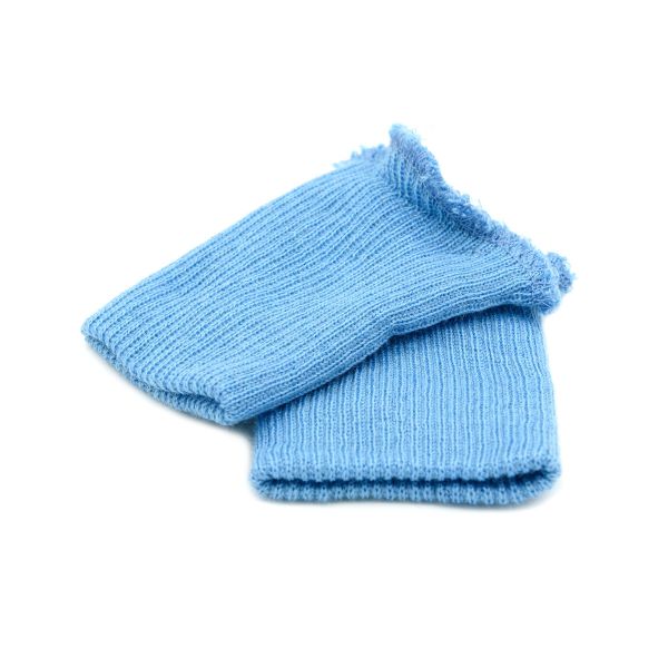 Манжеты трикотажные 6.5х9.5 см, 1 пара, тонкие, 020 голубой