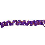 Тесьма отделочная зигзаг 9 мм, / 20 метров, фиолетовый/под золото, Blitz