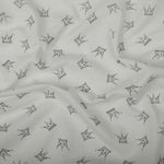 Футер 2-нитка начес 190 г/м², 100-100 см / 6 метров, N-ДЛ190-02, цв.бел/серый