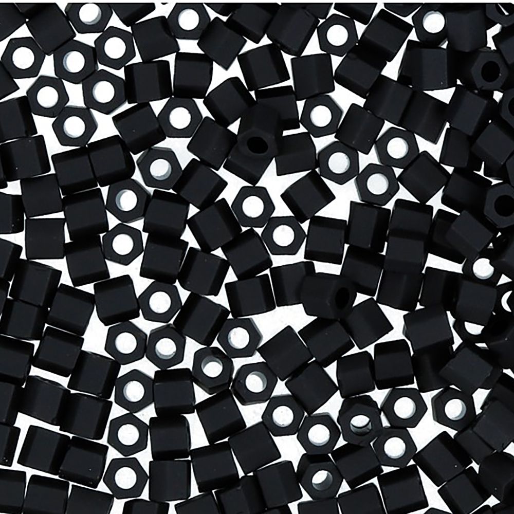 Бисер Toho 11/0 Hexagon 2 (2.2 мм), 25 г (5х5 г), 0049F черный матовый