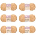 Пряжа Люблю вязать Фитнес 200 / уп.6 мот. по 50 г, 200 м, 818 светло-коричневый