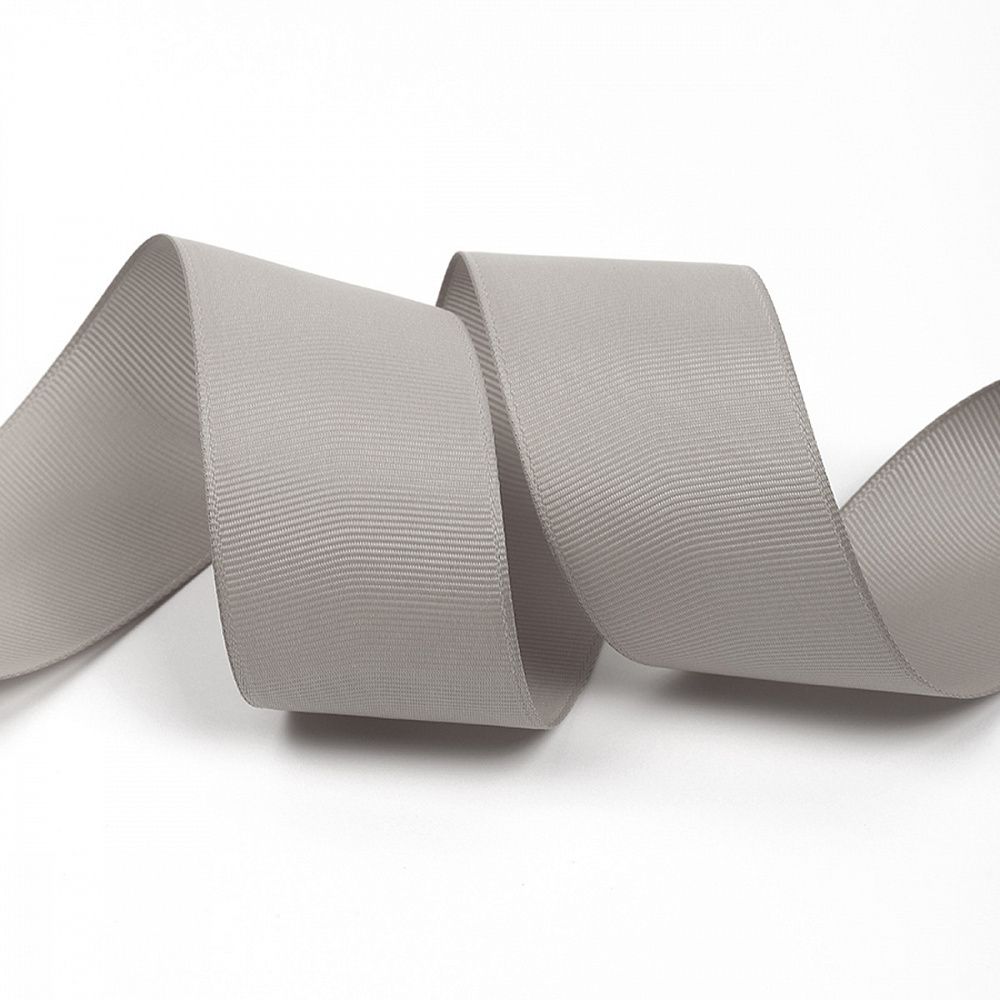 Лента репсовая (в рубчик) 38.0 мм, 012 серый уп. 27,4м Лента репсовая (в рубчик) 38.0 мм, 012 серый уп. 27,4м