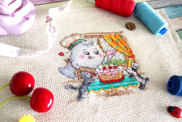 Набор для вышивания нитками МП Студия (Жар-птица), Сладкий выходной, 10х10 см