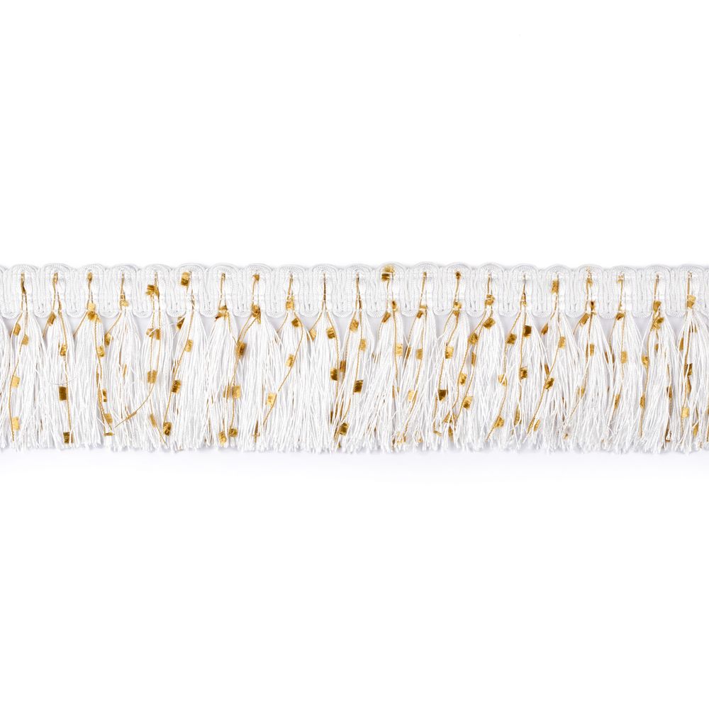 Бахрома отделочная 80.0 мм / 25 метров, 001 белый, Gamma 2025