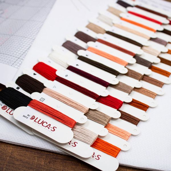 Набор для вышивания нитками Luca-S, Под зонтиком, 27х29см