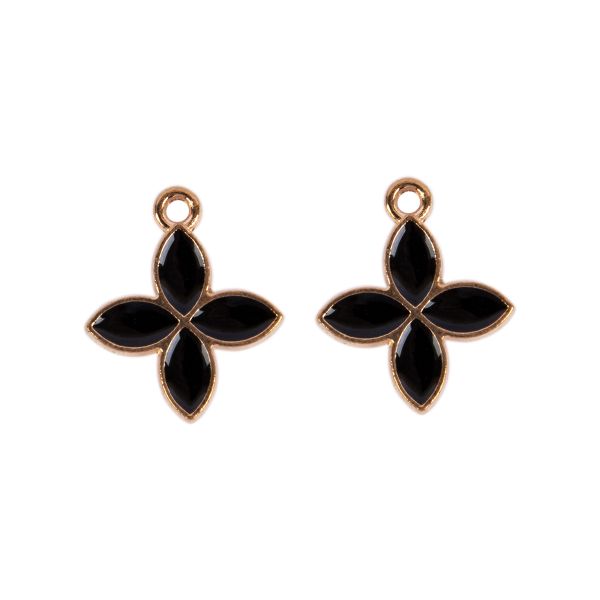 Подвеска для бижутерии 10х2 шт, №32 Четыре лепестка 16х18 мм, Zlatka MFG