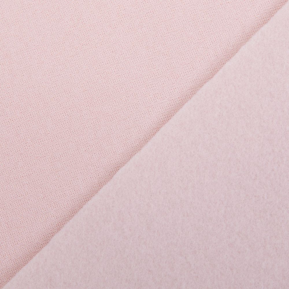 Футер 2-нитка с начесом 275 г/м², 150х180±5 см, нежно розовый/lt.pink, Gamma DBKTN