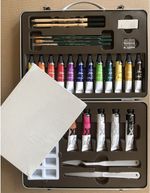 Краска масляная в металлическом кейсе 5 цв. 20 мл, 12 цв.х12 мл, Pebeo 920610