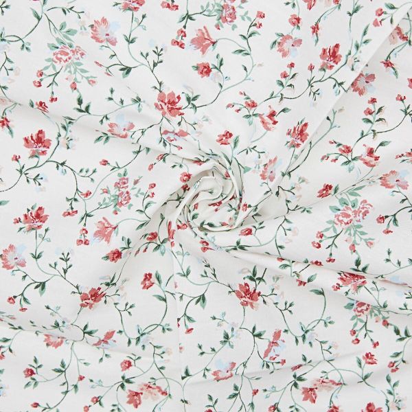 Ткань для рукоделия в наборе х/б с лентой 48х50см+1,5м (25673/25289 белый) 29433