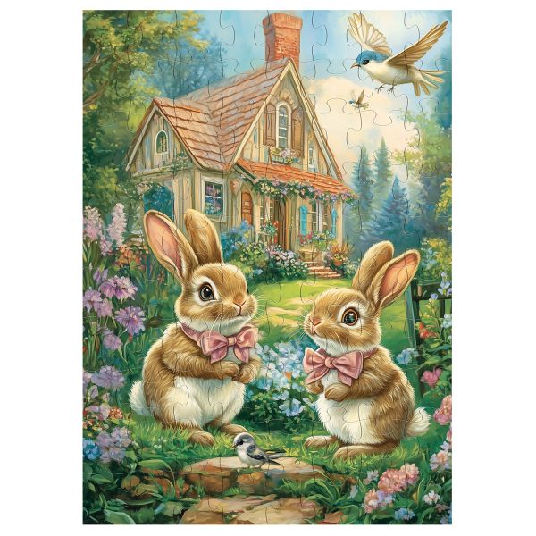 Пазл 80 элементов, PZL-80/12 Домик для зайчат, Фрея