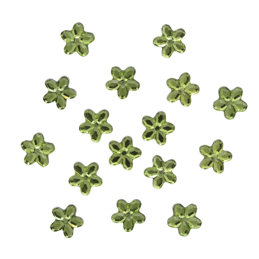 Кабошон декор подарков Цветы 10 мм, 15 шт, светло-зеленый, Dress it up