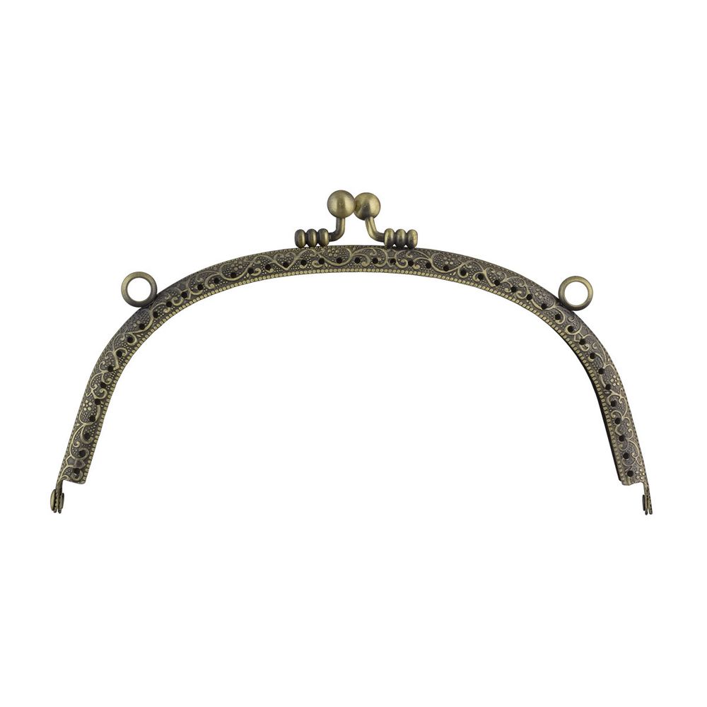 Застежка для сумки фермуар 16.5х7.5 см, 5 шт, 02 под состаренную бронзу, Gamma FER-10