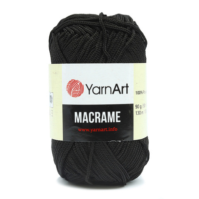 Пряжа YarnArt (ЯрнАрт) Macrame / уп.6 мот. по 90 г, 130м, 148 черный