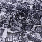 Сетка бельевая эластичная 100 г/м², шир.160 см / 3 метра.SZ025816, принт питон, цв.белый+черный /SZ025816.19/3/