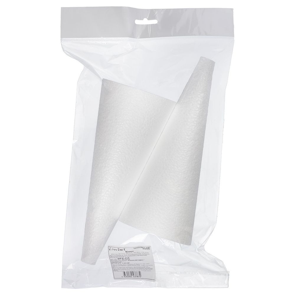 Заготовка из пенопласта Конус 24 см, 2 шт, Love2art DPZ-112