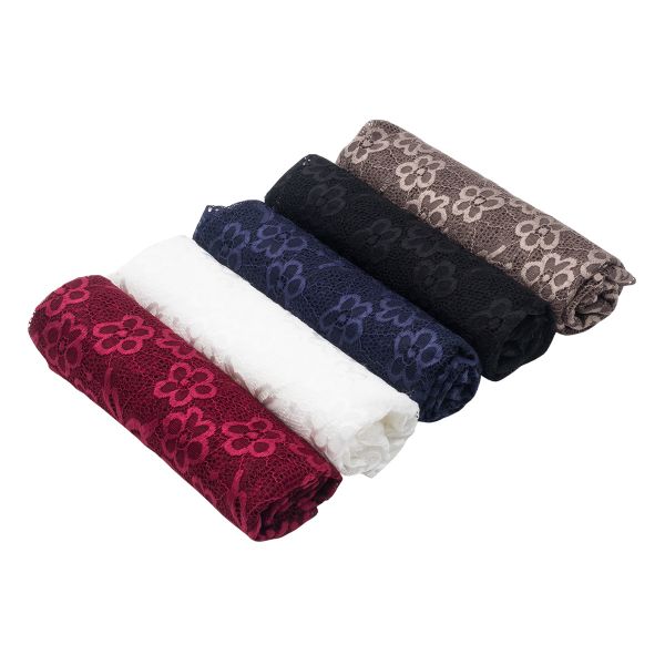 Набор эластичного кружева 400 мм, 5 шт по 1.5 метра ±5 см, ассорти