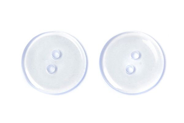 Пуговицы 2 прокола пластик цв.прозрачный 28L-18мм, 150 шт
