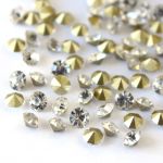 Стразы конусовидные риволи 3,8мм, ss16, 144 штак (стекло) (01 crystal)