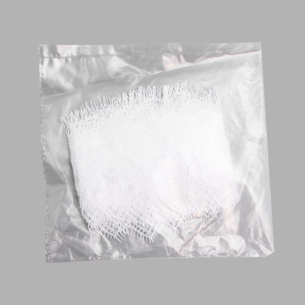 Кружево шантильи (реснички) на сетке 65 мм, белый, 3 метра